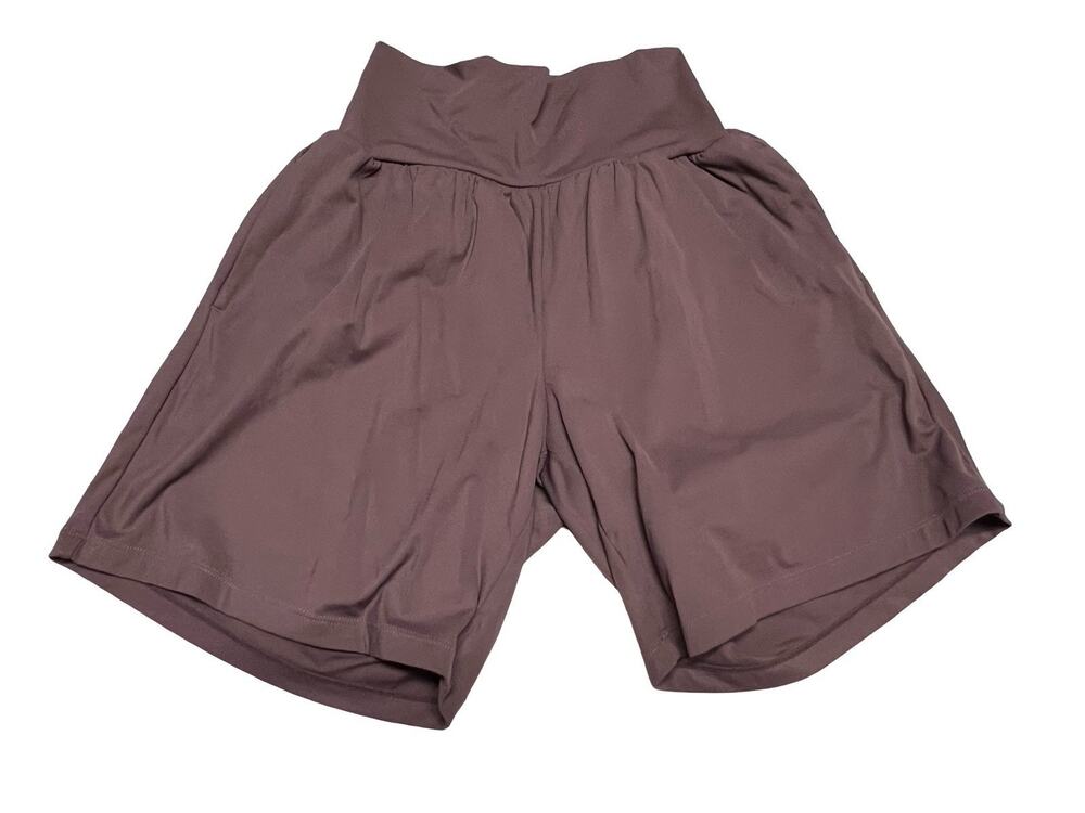 Halara SoftlyZero Airy Super High Waist InstantCool Yoga Shorts 7" Purple SZ S